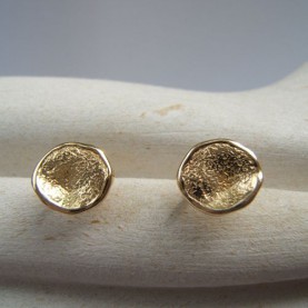 Oorsteker grillig rond fijn geelgoud